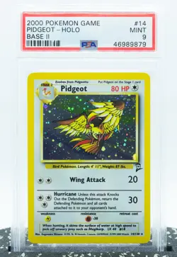 PSA 9 PIDGEOT 14/130 Holo Rare Base Set 2 WOTC 2000 - Pokemon Card - Image 1