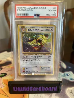 Pidgeot #18 PSA 10 1997 Japanese Jungle Pokemon Card Gem Mint Holo Rare - Image 1