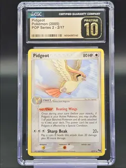 PIDGEOT 2005 POKEMON NINTENDO PROMOS POP SERIES 2 PRISTINE 2/17 CGC 10 - Image 1