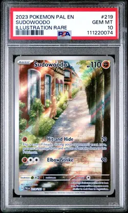 Sudowoodo - 219/193 - Illustration Rare - Paldea Evolved - Pokemon Card - PSA 10 - Image 1