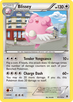 Blissey 81/124 Rare | Phantom Forces | Pokemon Card - Image 1