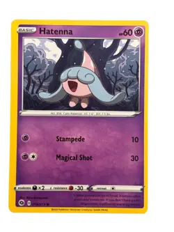 New: 2020 Pokemon TCG Hatenna 18 Champions Path Regular Common - Image 1