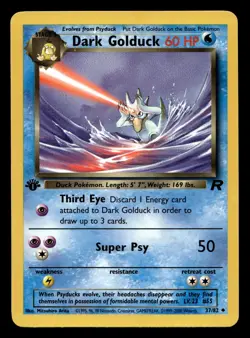 Dark Golduck 37/82 Uncommon Team Rocket 1st Edition WOTC Pokemon NM - Image 1