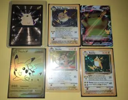 LOTTO CARTE POKEMON A TEMA PIKACHU VINTAGE/NEW/HOLO/1ST EDITION/ V/VMAX/EX/GX - Image 1