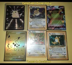 LOTTO CARTE POKEMON A TEMA PIKACHU VINTAGE/NEW/HOLO/1ST EDITION/ V/VMAX/EX/GX - Image 3