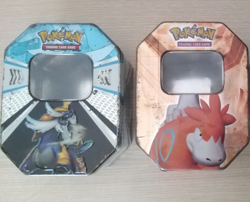 Pokemon TCG Lotto 3 Tin Box Scatole di latta Samurott Camerupt Vintage No Card - Image 1