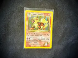 Blaine’s Arcanine 1/132 Holo Rare Gym Challenge WOTC Vintage Pokemon Card LP - Image 1