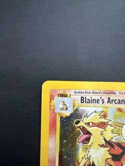 Blaine's Arcanine 1/132 Gym Challenge (2000) Holo Rare Vintage WOTC Pokemon TCG - Image 2