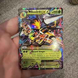 MEGA M BEEDRILL EX Promo XY158 Pokemon TCG 2016 XY Black Star Promo Mega Holo - Image 1