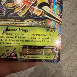 MEGA M BEEDRILL EX Promo XY158 Pokemon TCG 2016 XY Black Star Promo Mega Holo - Image 3