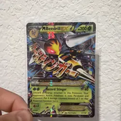 Pokemon TCG M BEEDRILL EX XY158 2016 Black Star Promo LP - Image 1