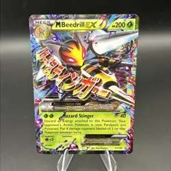 MEGA M BEEDRILL EX Promo XY158 Pokemon TCG 2016 XY Black Star Promo Mega Holo - Image 1