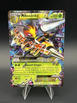 Pokemon TCG M BEEDRILL EX XY158 2016 Black Star Promo LP - Image 1