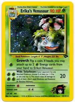 Pokemon - Erika's Venusaur 4/132 Gym Challenge Holo Rare NM - Image 1