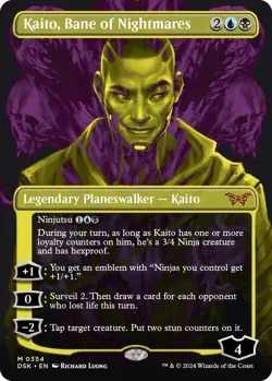 MTG- Kaito, Bane of Nightmares -Duskmourn: House of Horror -Showcase Foil NM - Image 1