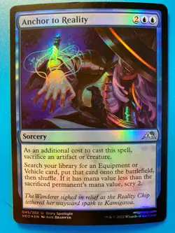 MTG 1x FOIL Anchor to Reality # 45 Kamigawa: Neon Dynasty Magic Gathering x1 NM - Image 1