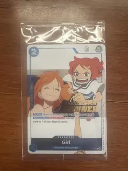 One Piece TCG Promo Card P-096 Girl Nami English WINNER Sealed - Image 1