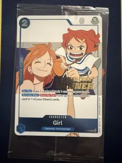 One Piece Card Game CCG TCG Girl Nami P-096 Pre Release Winner Promo Sealed - Image 1