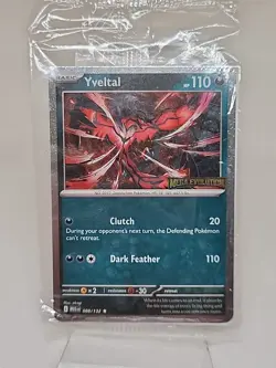 Sealed Yveltal 088/132 Reverse Holo Mega Evolution Pokemon GAMESTOP PROMO - Image 1
