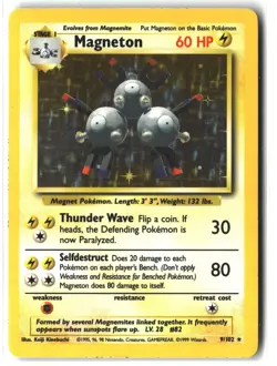 Magneton ⭐ 9/102 Holo WOTC Rare Base Set 1999 Pokemon NM/LP - Image 1