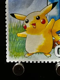 Pikachu Ash Ketchum Pokemon Stamp Shogakukan Japanese Nintendo Rare Japan Card - Image 5