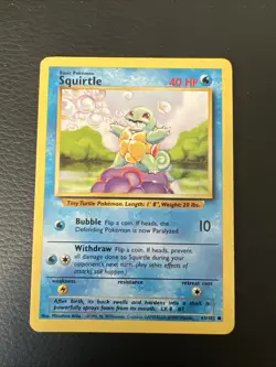 Pokemon Squirtle Base Set Common 63/102 - Image 1