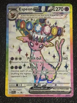 Pokemon Espeon EX SVP 175 Premium Figure Collection Black Star Promo - Image 1