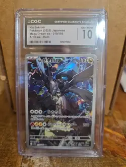 CGC 10 N's Zekrom #210/193 Japanese 2025 Pokemon Mega Dream EX M2A Pokemon - Image 1