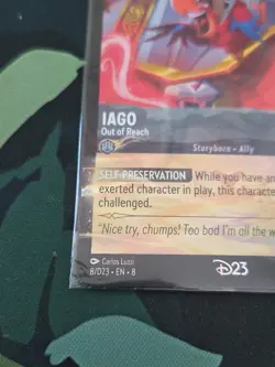 Disney Lorcana Iago Out of Reach D23 Promo Exclusive Trading Card 2025 Sealed - Image 3