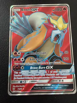 Pokemon Card TCG - Entei GX 71/73 Ultra Rare Full Art Shining Legends Near Mint - Image 1