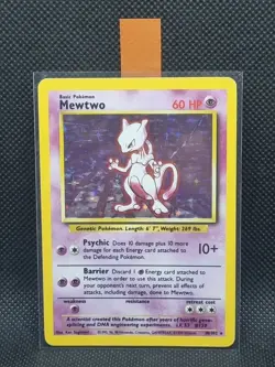 Pokemon Card Mewtwo 10/102 - Base Set Holo Rare WOTC - Light Play - Free Post - Image 1