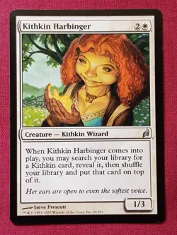 Magic The Gathering LORWYN KITHKIN HARBINGER white card MTG - Image 1