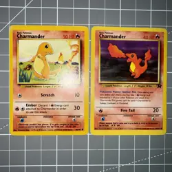 Lot Of 2 Vintage Base Set And Rocket Charmander Pokemon Cards - Image 1