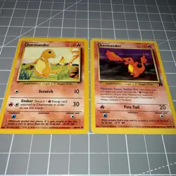 Lot Of 2 Vintage Base Set And Rocket Charmander Pokemon Cards - Image 2