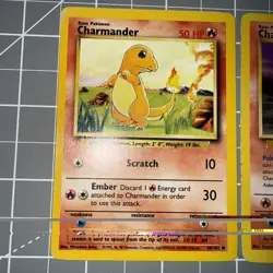 Lot Of 2 Vintage Base Set And Rocket Charmander Pokemon Cards - Image 3