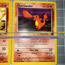 Lot Of 2 Vintage Base Set And Rocket Charmander Pokemon Cards - Image 4