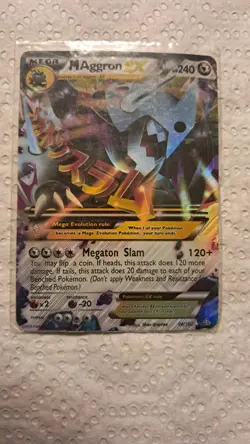 M Aggron EX 94/160 Primal Clash XY Mega Ultra Rare Holo Pokemon Card - Image 1
