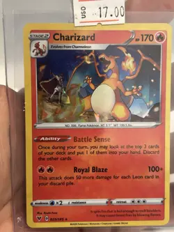 Charizard 025/185 Cracked Ice Holo Pokemon 2020 Vivid Voltage Deck Exclusive NM - Image 4