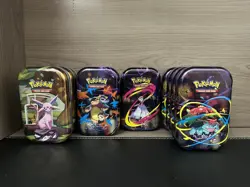 EMPTY Pokemon TCG Mega Heroes/ prismatic evolution Mini Tins- EMPTY-TINS ONLY - Image 1