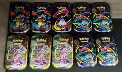 EMPTY Pokemon TCG Mega Heroes/ prismatic evolution Mini Tins- EMPTY-TINS ONLY - Image 2