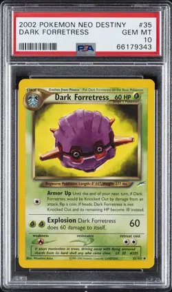 2002 POKEMON NEO DESTINY #35 DARK FORRETRESS PSA 10 - Image 1