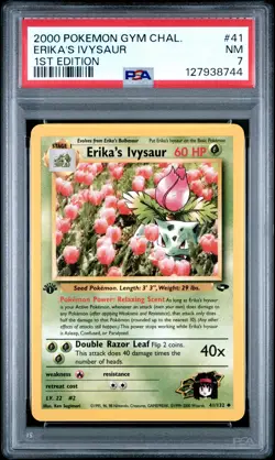 2000 POKEMON GYM CHALLENGE 1ST ED #41 ERIKA'S IVYSAUR PSA 7 - Image 1