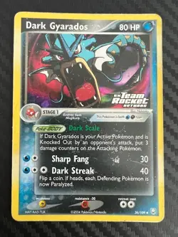 Pokemon TCG Dark Gyarados 36/109 Team Rocket Returns Reverse Holo Stamped HP - Image 1