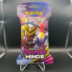 Pokemon TCG Sun & Moon Unified Minds Sleeved Booster Giratina Garchomp Art - Image 1