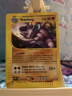 Nidoking H18/H32 Aquapolis Holo Rare Pokemon Card WOTC Excellent Condition - Image 1