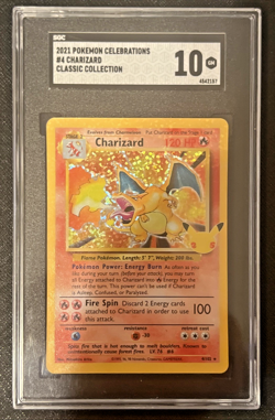 Charizard 🔥 SGC 10 🔥 2021 Pokemon Celebrations: Classic Collection Holo #4 - Image 1