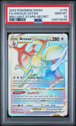 2022 POKEMON SWORD & SHIELD BRILLIANT STARS SECRET FULL ART/ARCEUS VSTAR PSA 10 - Image 1