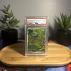 Bulbasaur Illustration Rare Scarlet & Violet 151 Pokemon Card 166/165 PSA 9 Mint - Image 1