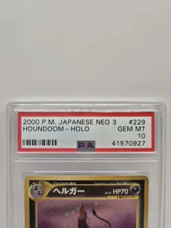 Pokemon TCG - Neo 3 Awakening Legends - 2000 - PSA 10 - Houndoom Japanese - 229 - Image 2