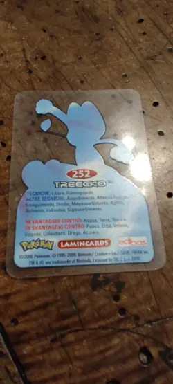 Treecko 252 Pokemon Lamincards Edibas - ITA - GOOD - Image 2